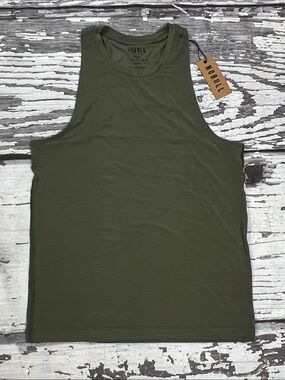 NO BULL - HIGH NECK OLIVE GREEN TANK - NWT - SIZE X-SMALL